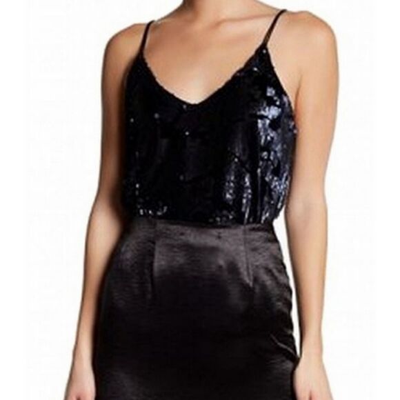 RO + DE Navy Sequined Tank - Picture 1 of 11